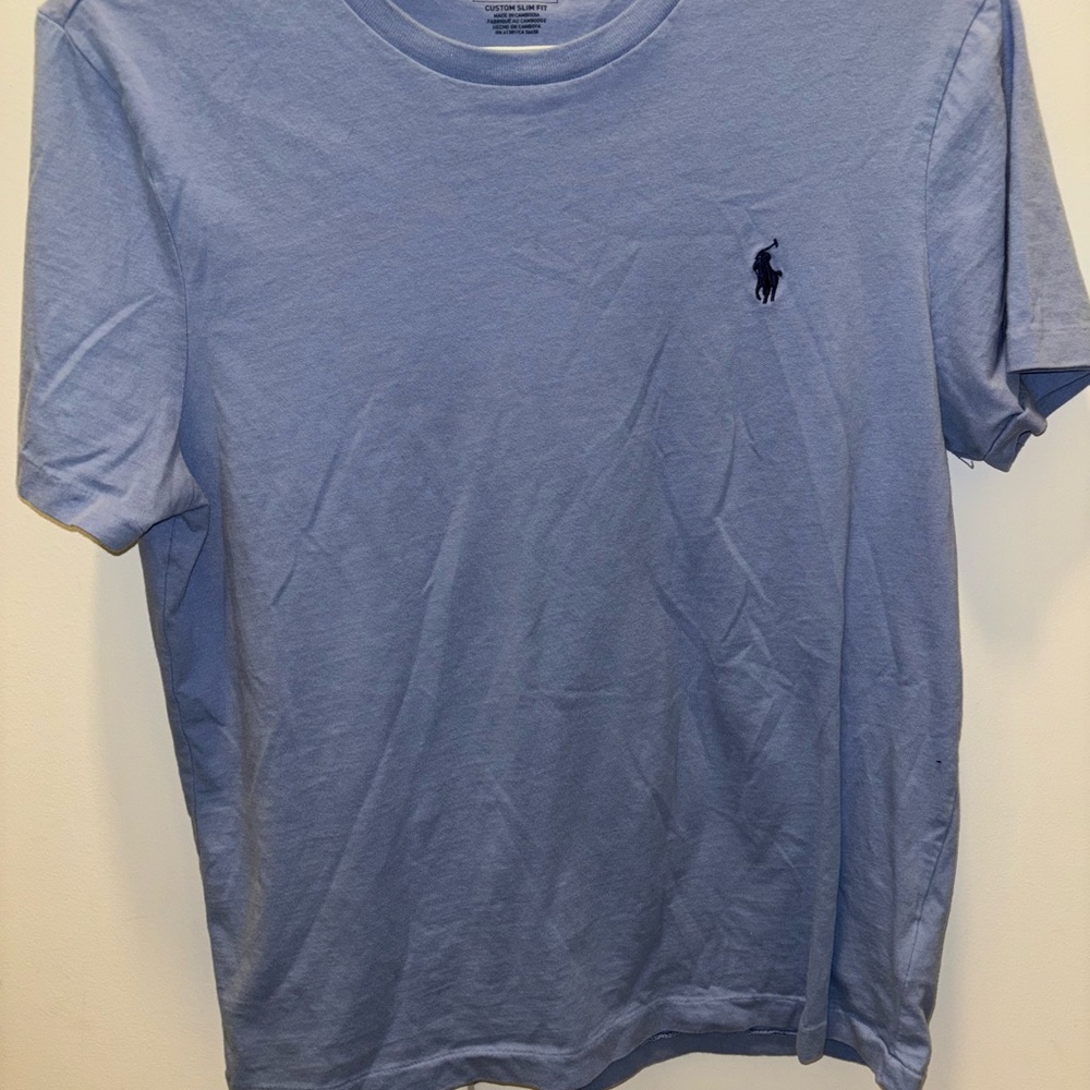 Women’s Polo Ralph Lauren Custom Slim Fit Tee - Light Blue (MINT CONDITION)